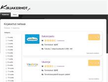 Tablet Screenshot of kirjakerhot.fi